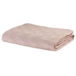 2-Piece Pink Rhombus Stitch Quilt Set, Twin -Comforters Sales 2 piece pink rhombus stitch quilt set twin 2