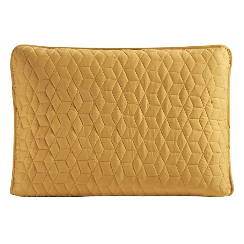 3-Piece Gold Hector Stitch Quilt Set, Full/Queen 6 3-Piece Gold Hector Stitch Quilt Set, Full/Queen - Image 4