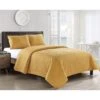 3-Piece Gold Hector Stitch Quilt Set, King 2 3-Piece Gold Hector Stitch Quilt Set, King -Comforters Sales 3 piece gold hector stitch quilt set king