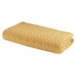 3-Piece Gold Hector Stitch Quilt Set, King -Comforters Sales 3 piece gold hector stitch quilt set king 2