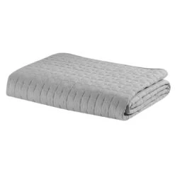 3-Piece Grey Roy Stitch Quilt Set, Full/Queen -Comforters Sales 3 piece grey roy stitch quilt set full queen 2