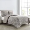 3-Piece Grey Savoy Stitch Quilt Set, Full/Queen 1 3-Piece Grey Savoy Stitch Quilt Set, Full/Queen -Comforters Sales 3 piece grey savoy stitch quilt set full queen