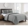3-Piece Grey Wave Stitch Quilt Set, Full/Queen 2 3-Piece Grey Wave Stitch Quilt Set, Full/Queen -Comforters Sales 3 piece grey wave stitch quilt set full queen