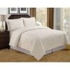 3-Piece Ivory Pebble Stitch Quilt Set, Queen