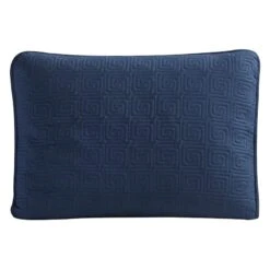 3-Piece Navy Blue Ettori Stitch Quilt Set, Twin -Comforters Sales 3 piece navy blue ettori stitch quilt set twin 3
