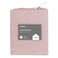 3-Piece Orange Jersey Sheet Set, Twin