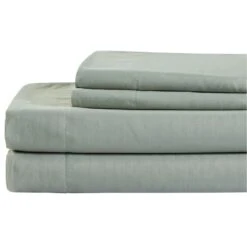 3-Piece Sage Microfiber Sheet Set, Twin