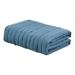 3-Piece Super Soft Blue Quilt Set, King -Comforters Sales 3 piece super soft blue quilt set king 2