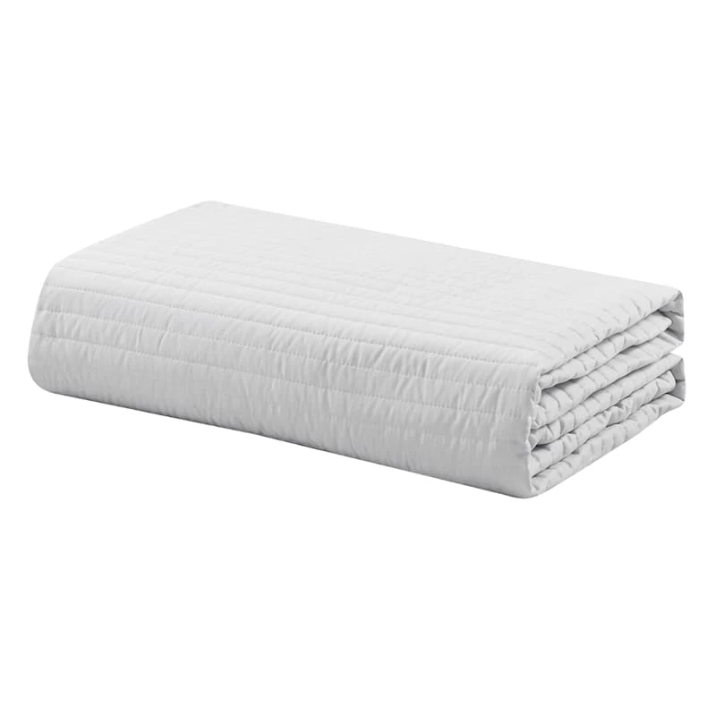 3Pc Stripe Quilt Grey King 4 3Pc Stripe Quilt Grey King - Image 2