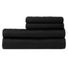 4-Piece Black 500 Thread Count Blended Sheet Set, Queen -Comforters Sales 4 piece black 500 thread count blended sheet set queen