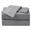 4-Piece Charcoal Grey Microfiber Essential Sheet Set, Full -Comforters Sales 4 piece charcoal grey microfiber essential sheet set full