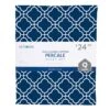 4-Piece Dark Blue Trellis 100% Cotton Percale Sheet Set, King -Comforters Sales 4 piece dark blue trellis 10025 cotton percale sheet set king