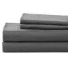 4-Piece Grey Microfiber Essential Sheet Set, Full -Comforters Sales 4 piece grey microfiber essential sheet set full