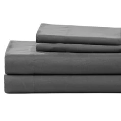 4-Piece Grey Microfiber Essential Sheet Set, Full