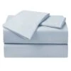 4-Piece Light Blue Microfiber Essential Sheet Set, Queen -Comforters Sales 4 piece light blue microfiber essential sheet set queen