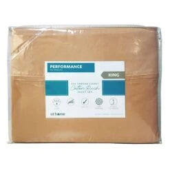 4-Piece Muted Clay 500 Thread Count Sheet Set, King