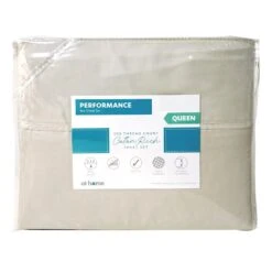 4-Piece Peyote Brown 500 Thread Count Sheet Set, Queen