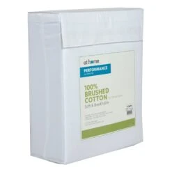 4-Piece White 300 Thread Count 100% Brushed Cotton Percale Sheet Set, Full -Comforters Sales 4 piece white 300 thread count 10025 brushed cotton percale sheet set full 1