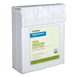 4-Piece White 300 Thread Count 100% Brushed Cotton Percale Sheet Set, Queen -Comforters Sales 4 piece white 300 thread count 10025 brushed cotton percale sheet set queen 1