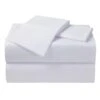 4-Piece White Microfiber Essential Sheet Set, King -Comforters Sales 4 piece white microfiber essential sheet set king