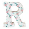 6" Floral Wooden Letter, R -Comforters Sales 6 floral wooden letter r