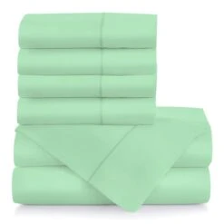 6-Piece Green 1000 Thread Count Sheet Set, King -Comforters Sales 6 piece green 1000 thread count sheet set king 2