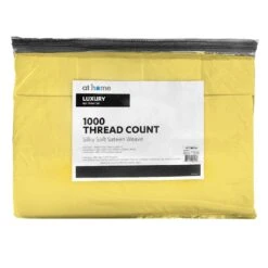 6-Piece Jojoba Yellow 1000 Thread Count Cotton Blend Sheet Set, King