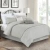 7-Piece Grey Embellished Geo Comforter Set, King -Comforters Sales 7 piece grey embellished geo comforter set king