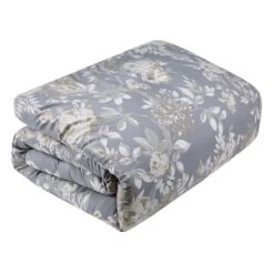 8-Piece Akiro Grey Essential Comforter Set, Queen -Comforters Sales 8 piece akiro grey essential comforter set queen 1