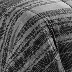 8-Piece Bleecker Dark Grey Essential Comforter Set, King -Comforters Sales 8 piece bleecker dark grey essential comforter set king 4