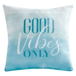 8-Piece Blue Watercolor Good Vibes Essential Comforter Set, Full -Comforters Sales 8 piece blue watercolor good vibes essential comforter set full 2