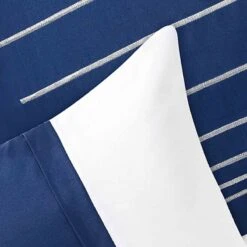 8-Piece Casey Navy Essential Comforter Set, King -Comforters Sales 8 piece casey navy essential comforter set king 6