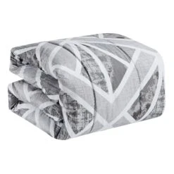 8-Piece Grey Deco Essential Comforter Set, Queen -Comforters Sales 8 piece grey deco essential comforter set queen 2