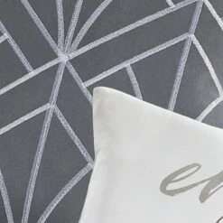 8-Piece Grey Deco Essential Comforter Set, Queen -Comforters Sales 8 piece grey deco essential comforter set queen 7