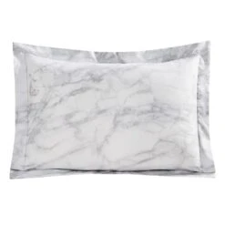 8-Piece Grey Marble Print Essential Comforter Set, Full -Comforters Sales 8 piece grey marble print essential comforter set full 3