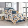 8-Piece Itsuki Print Essential Comforter Set, King -Comforters Sales 8 piece itsuki print essential comforter set king