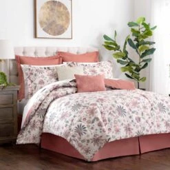 8-Piece Paisley Fairy Mauve Essential Comforter Set, King