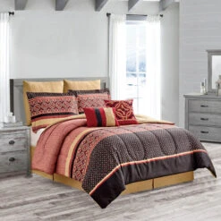 8-Piece Trellis Essential Comforter Set, King