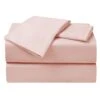 85Gsm 4Pc Antimicrobial Cooling Microfiber Sheet Set Full Pink