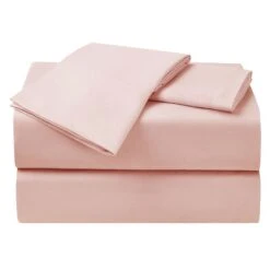85Gsm 4Pc Antimicrobial Cooling Microfiber Sheet Set Full Pink