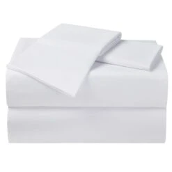 85Gsm 4Pc Antimicrobial Cooling Microfiber Sheet Set Full White