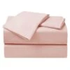 85Gsm 4Pc Antimicrobial Cooling Microfiber Sheet Set King Pink