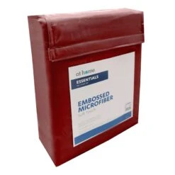 90Gsm Microfiber Embossed Stripe 4Pc Sheet Set Full Red -Comforters Sales 90gsm microfiber embossed stripe 4pc sheet set full red 1