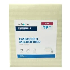 90Gsm Microfiber Embossed Stripe 4Pc Sheet Set Full Yellow