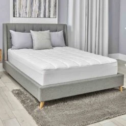 Allerease Advance Allergy Protection Mattress Pad, Queen -Comforters Sales allerease advance allergy protection mattress pad queen 6