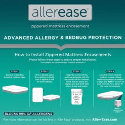 Allergy & Bedbug Mattress Protector, King -Comforters Sales allergy bedbug mattress protector king 4