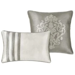 Arcadia 8-Piece Taupe Comforter Set, King -Comforters Sales arcadia 8 piece taupe comforter set king 5