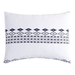 Azteca 3-Piece Black & White Printed Comforter Set, King -Comforters Sales azteca 3 piece black white printed comforter set king 4