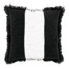 Black & White Block Striped Throw Pillow, 18" -Comforters Sales black white block striped throw pillow 18