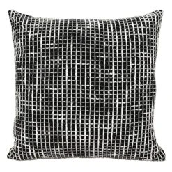 Black & White Waffle Throw Pillow, 18"